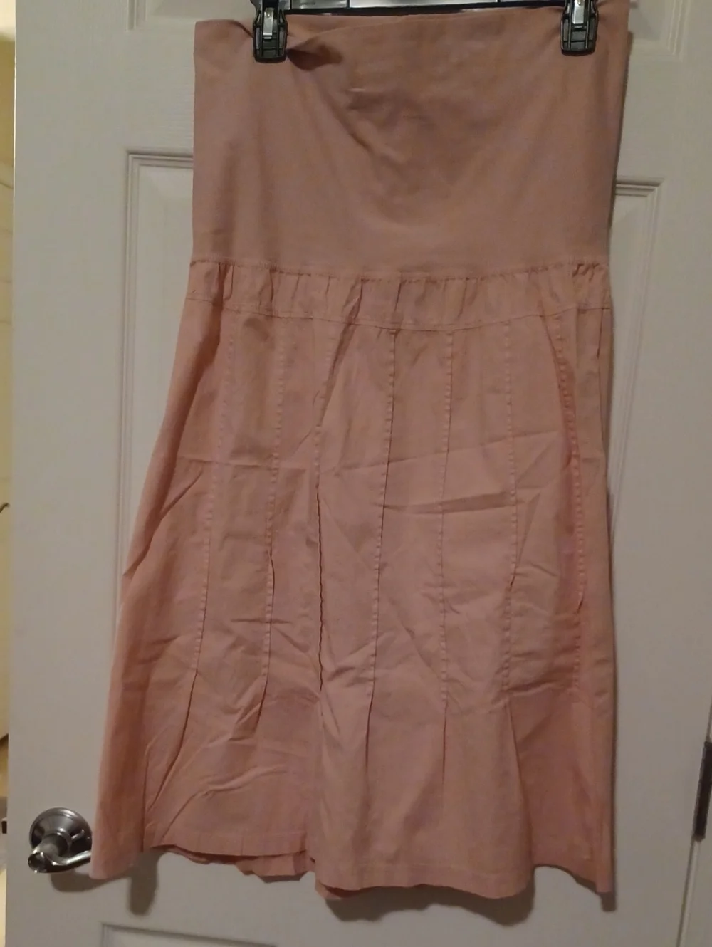 Women's Blush Pink A-Line Midi Skirt And Colorful Very Soft Skirt Size M